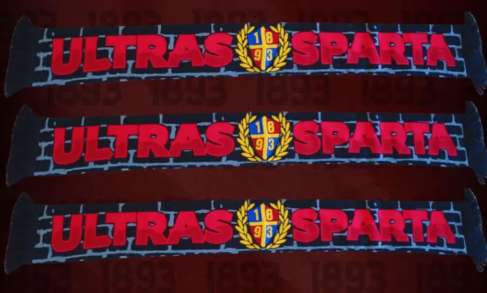 Šála US černá nápis