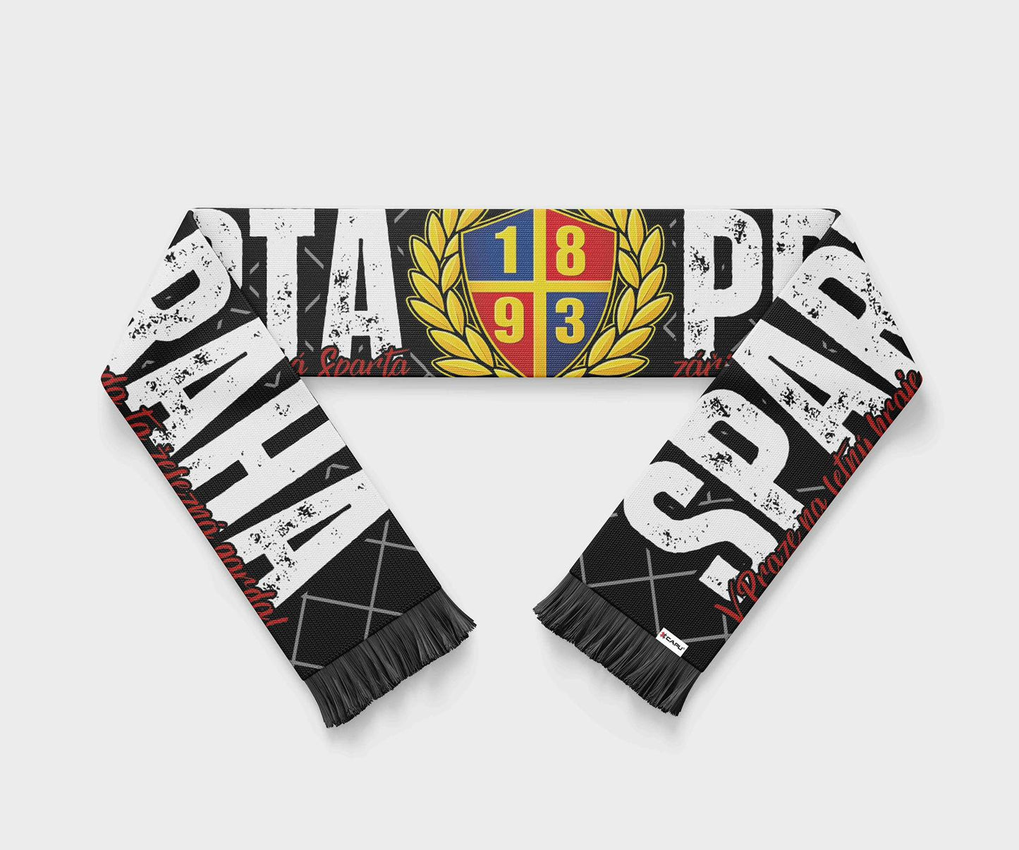 Šála Ultras Sparta černá nápis